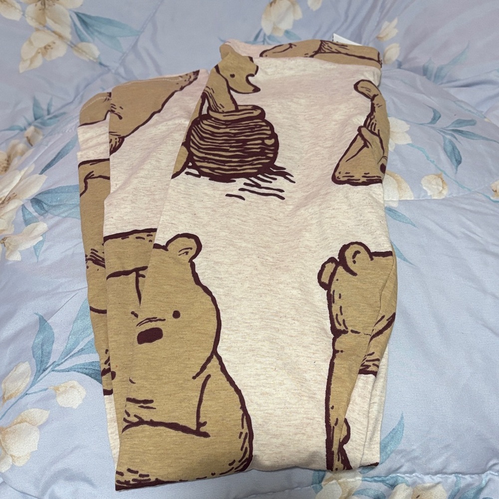 Disney Winnie the Pooh Beige and Brown Leggings